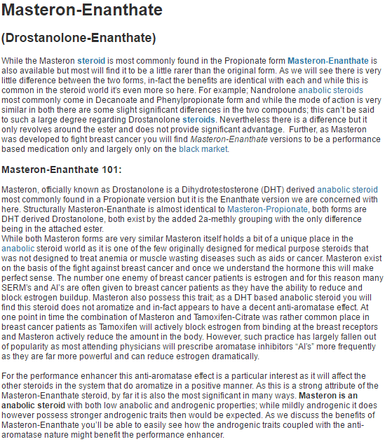 Masteron Enanthate
