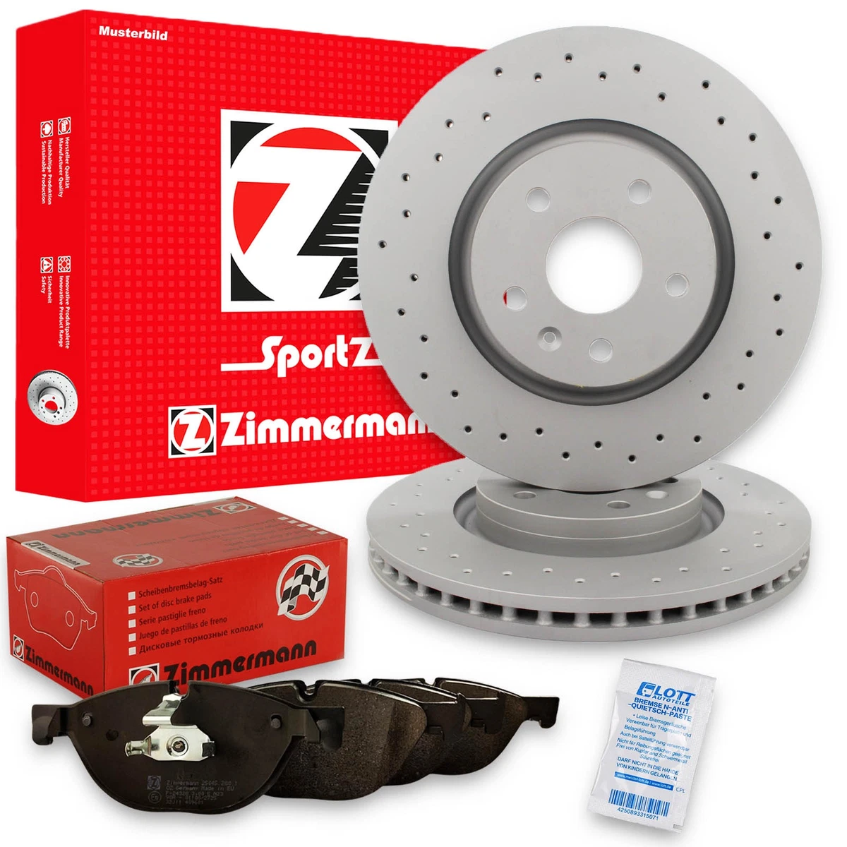 Гальмівні диски та колодки Zimmermann для CITROEN JUMPY ФУРГОН