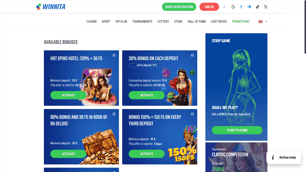 Valutazione del sito Winnita Casino: sicuro o truffa?